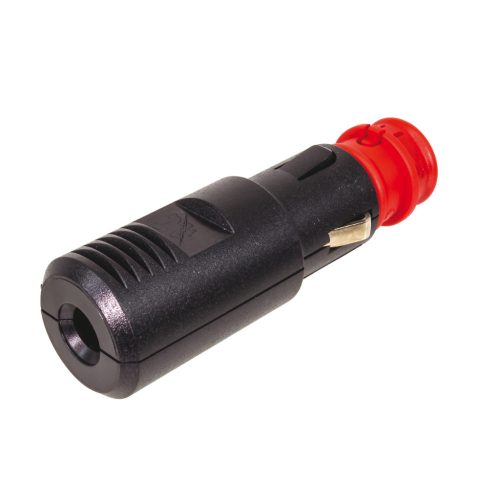 Szivargyújtó lengő DC dugó, 12V, biztosíték aljzattal fekete, autós 8A betéttel - PROCAR