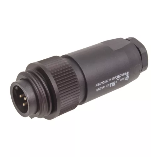 9942171407 - RD24 7-pólusú lengő dugó 6+PE kábelbevezetővel, Csavaros kábelrögzítés BINDER 693 - BINDER