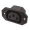   43R031111 - beépíthető hálózati aljzat, 250V/10A 4.8mm sarus - K+B CONNECTOR