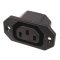  43R031121 - beépíthető hálózati aljzat, 250V/10A 6.3mm sarus - K+B CONNECTOR