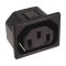   43R033121150 - beépíthető hálózati aljzat, 250V/10A Snap-In, 6.3mm sarus - K+B CONNECTOR