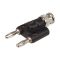   1270 - BNC/2xbanándugó adapter dugó/dugó 50Ohm - POMONA ELECTRONICS