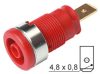 4mm Secured Socket Red - HIRSCHMANN - SEB2610-F4.8RED(972355101)