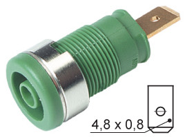 4mm Secured Socket Green - HIRSCHMANN - SEB2610-F4.8GREEN(972355104)