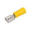3907S - csatlakozó, 6.3 X 0.8 mm sárga préselhető 4-6mm² sarus csatlakozó FASTON .250 - VOGT