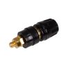 4mm Banana Socket Black, gold-plated - HIRSCHMANN - PKI10ABLACKAU(930103700)