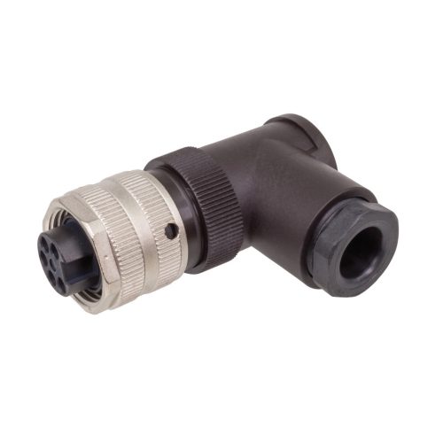 9924447205 - 7/8 5-pólusú lengő aljzat 90° 10-12mm kábelbevezető BINDER 820 (7/8 inch) - BINDER