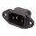 PX0580/63 - beépíthető hálózati dugó, 250V/10A csavarral rögzíthető, Faston 6.3mm - BULGIN