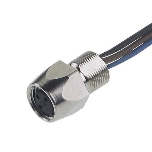 ELKE3308VFM805(933383100) - ipari M8 3-pólusú szerelhető aljza, 0.5m kábellel IP68 - HIRSCHMANN