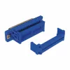 D-SUB 25 szalagkábeles aljzat, műanyag szorítóval, szigetelt, kék - NONAME
