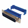 D-SUB 25 szalagkábeles dugó, műanyag szorítóval, kék - NONAME