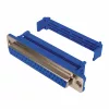 D-SUB 37 szalagkábeles aljzat, műanyag szorítóval, szigetelt, kék - NONAME