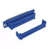 D-SUB 37 szalagkábeles aljzat, műanyag szorítóval, szigetelt, kék - NONAME
