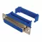   D-SUB 25 szalagkábeles aljzat, műanyag szorítóval, kék - NONAME