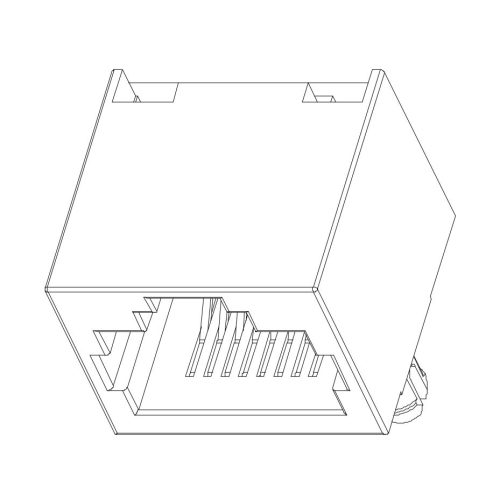 A-MJH-8-EA-GTP-W1 - RJ-45 beépíthető moduláris aljzat 8-8 - ASSMANN