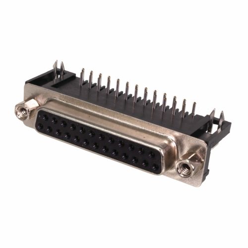 57DBDR2D-25AMS0BA-01 - D-SUB beültethető aljzat 90°, 9,4mm, fekete - AMTEK
