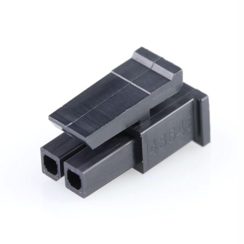 43645-0200 - 2-pólusú egysoros MICRO-FIT lengő aljzat biztosítóval betét: 53-20-01 - MOLEX