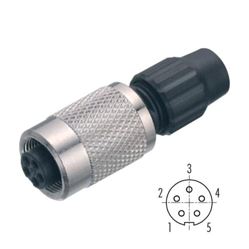 99009610205 - M9 ipari 5-pólusú aljzat, lengő BINDER 711 IP40 - BINDER