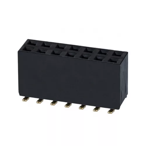 NPPC072KFMS-RC - SMD tüskesor aljzat, 2x7-pólus NYÁK-ba egyenes - SULLINS