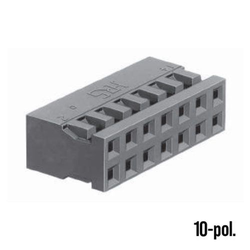 A3B-10D-2C - lengő tüskesor aljzat 10-pólusú RM=2,0mm I=1A. betét nélkül betét: A3B-2630SCFC - HIROSE