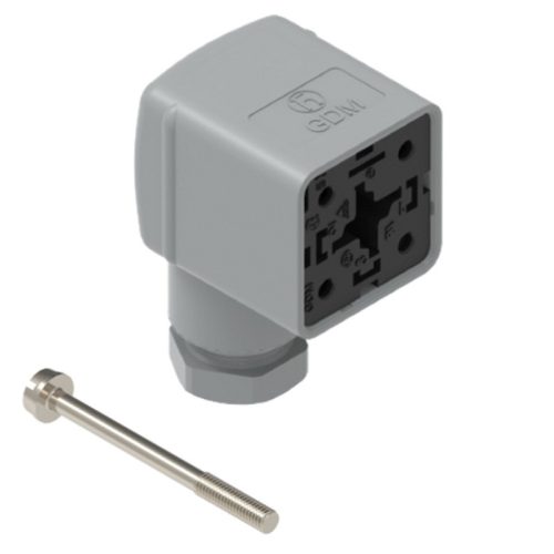 GDM216B-A0U-10F(934888122) - ipari 2+1-pólusú aljzat lengő, szürke 250V/16Aac IP65, PG11 - HIRSCHMANN