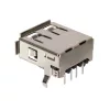 USB-A-S-RA - USB-A aljzat 90° NYÁK-ba - ADAM TECH