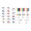 Heat shrink tubing and cable lug set in box, 678 pcs. - NONAME - -