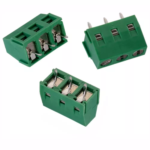 691213710003 - NYÁK-os sorkapocs 3-pólusú, RM=5.0mm zöld 10mm magas - WÜRTH