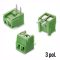   691214300003 - 3-pólusú NYÁK-os 90° sorkapocs RM=3.81mm zöld, 8.35mm magas - WÜRTH