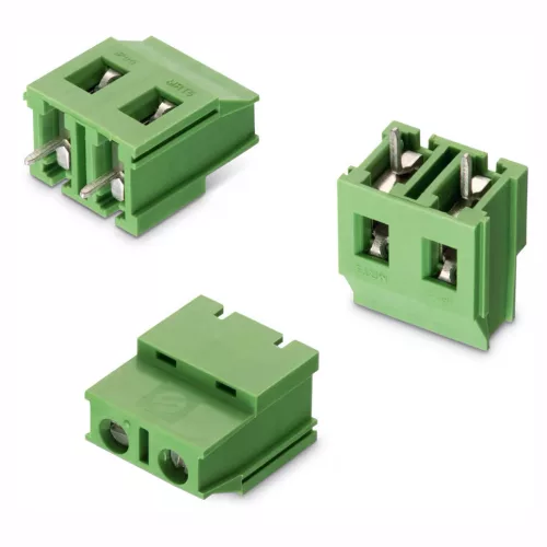 691253410002 - NYÁK-os sorkapocs 2-pólusú RM=7.62mm zöld 18mm magas - WÜRTH