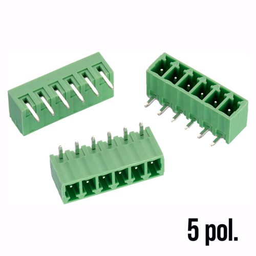 691322310005 - 90° sorkapocs 5-pólusú NYÁK-os dugó RM1.5 (3,81mm) - WÜRTH