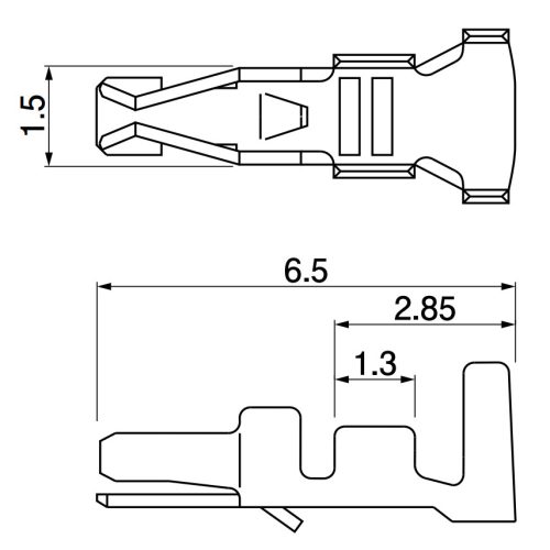 SPHD-001T-P0.5 - Csatlakozó, lengő aljzat betét AWG26-AWG22, PHD-sorozathoz - JAPAN SOLDERLESS TERMINALS