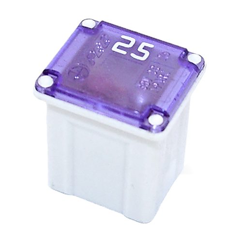 L025JLP - Autós olvadóbiztosíték, 25A 32V fehér 14x12mm japOTO - IMAXX