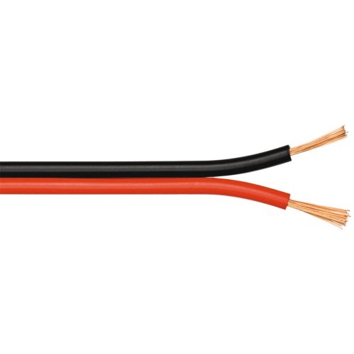 Hangszóró vezeték 2 X 0,5 mm piros/fekete - GOOBAY - 15086