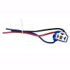 H4 ceramic bulb holder with wire - NONAME - -