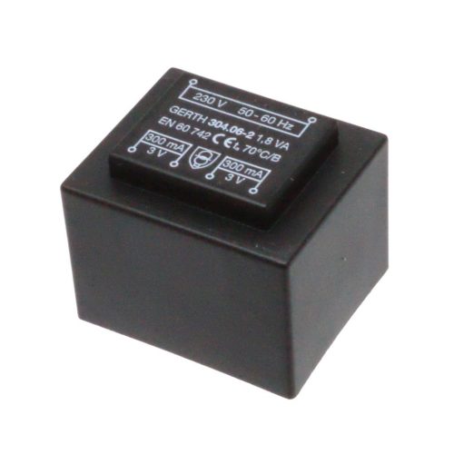 304.06.2 - 2X3V / 0,25A 1,8VA transzformátor - GERTH
