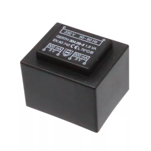 304.30.2 - 2X15V / 0,05A 1,8VA transzformátor - GERTH