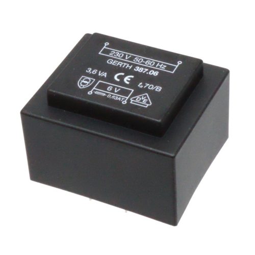 387.18 - 18V / 0.17A (0.2A) 3,6VA transzformátor - GERTH
