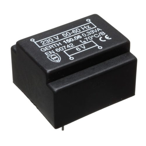 150.06 - 6V / 55 mA 0,33VA transzformátor - GERTH