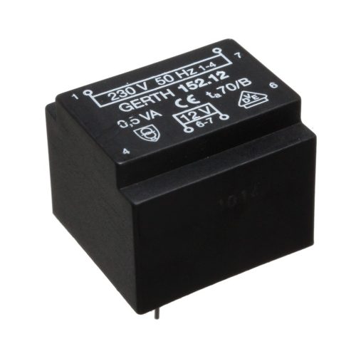 152.06 - 6V / 83,3mA 0,5VA transzformátor - GERTH