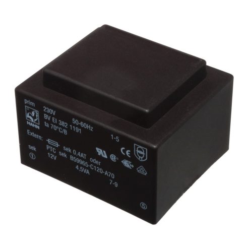 BVEI3821191 - 12V / 375mA 4,5VA transzformátor - HAHN