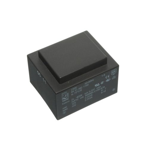 BVEI3821192 - 2 X 12V / 187 mA 4,5VA transzformátor - HAHN