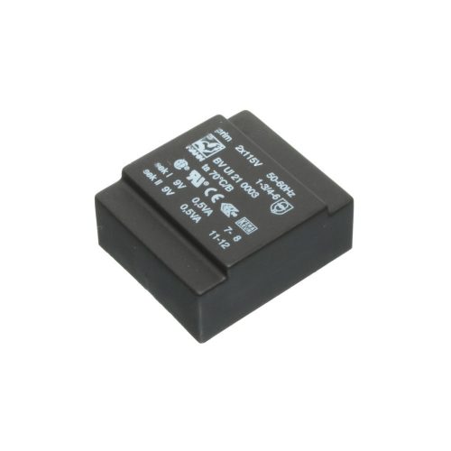 BVUI210002 - 2 X 6V / 82 mA 1VA ,FLAT-type , Primér: 2 X 115V transzformátor - HAHN