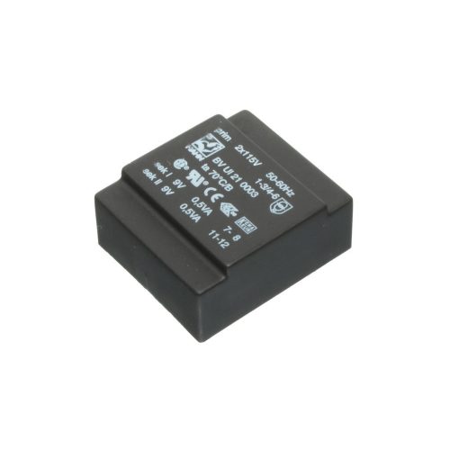 BVUI210002 - 2X6V / 82mA 1VA ,FLAT-type , Primér: 2X115V transzformátor - HAHN