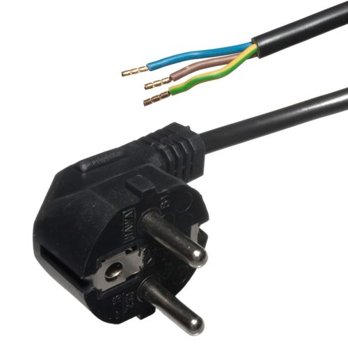 Netzkabel 2m 3x0,75mm² mit Stecker CEE 7/7 90° - WAGN - 3001108