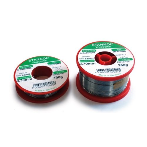 Forrasztó ón 0.7mm 100gr Sn60Pb40 HF32 - STANNOL - 640020