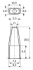 3940PE - Insulating sleeve for female disconnects, 6.3mm, up to 2.5mm² wire size - VOGT