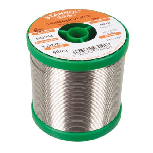 Lötdraht 1.0mm 500gr Sn95Ag4Cu1 HS10 - STANNOL - 593042