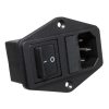 4304.6087 - beépíthető hálózati dugó, + biztosíték foglalat és kapcsoló FASTON 250V/6,3A - SCHURTER