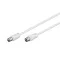 Koaxial Cable Assembly 0.5m 75 Ohm White - GOOBAY - 50910